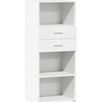 Komoda Bílá skříňka z dřevotřísky 50 x 42,5 x 124 cm