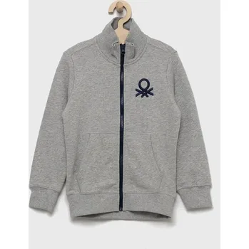 Chlapecké oblečení Dětská bavlněná mikina United Colors of Benetton 3J68C501B.G.NOS šedá 09X, vel. 168