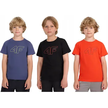 Chlapecké tričko CHLAPECKÉ TRIČKO DĚTSKÉ 4F SADA TRIČEK DĚTSKÁ 3 KS VELIKOST 164