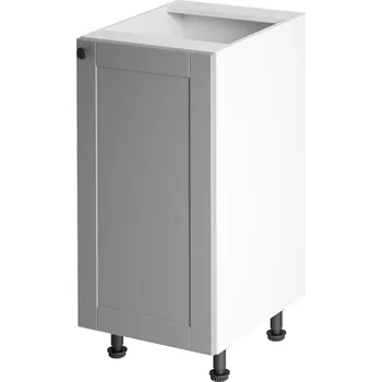 Kuchyňská skříňka Spodní úzká skříňka Linea D40/P - bílá / šedá - pravé provedení