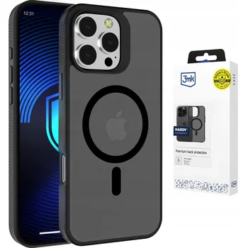Pouzdro na mobilní telefon Černé Pouzdro s MagSafe 3mk Hardy Hazy Mag Case na zadní stranu Apple iPhone 16 Pro