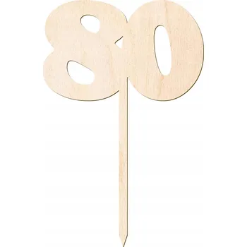 Party dekorace Zápich do dortu 80 osmdesátka k narozeninám 12 cm