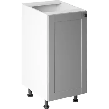 Kuchyňská skříňka Spodní úzká skříňka Linea D40/L - bílá / šedá - levé provedení