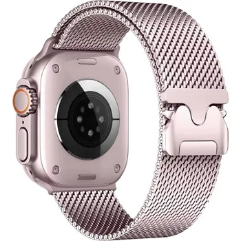 Příslušenství k chytrým hodinkám Ocelový milánský tah se sponou pro Apple Watch 38/40/41/42mm Barva: Růžová