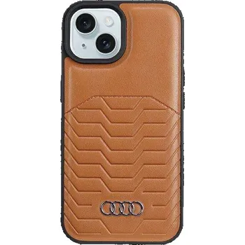 Pouzdro na mobilní telefon Zadní Kryt Audi pro Apple iPhone 13, iPhone 14, iPhone 15, hnědý