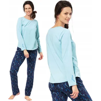 Dámské pyžamo Key dámské pyžamo bavlna modré velikost L