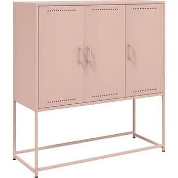 Šatní skříň Skříňka, růžová, 100,5x39x107 cm, ocel