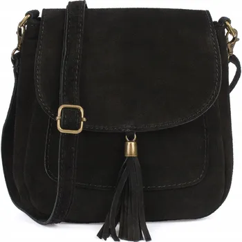 Kabelka Vera Pelle kabelka kožená kabelka přes rameno z pravé kůže černá