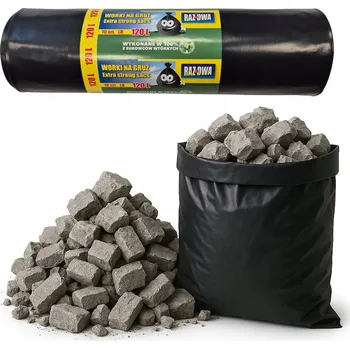Pytle na odpadky Pytle na suť Raz Dwa 120l 10 ks