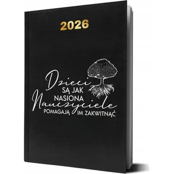 Diář Knižní diář pro učitele 2026 A5 Wyczaruj dárek černý