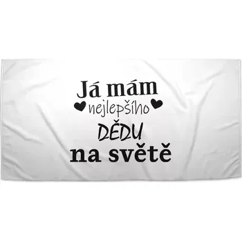Osuška Sablio Ručník Já mám nejlepšího dědu na světě - 50x100 cm