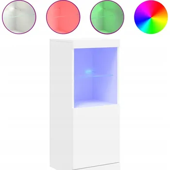 Komoda Bílá komoda s RGB LED osvětlením, 41 x 37 x 100 cm