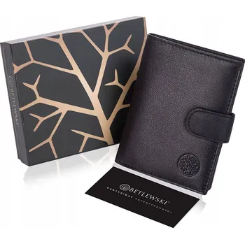 Peněženka Betlewski peněženka z pravé kůže černá - muž