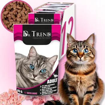 Krmivo pro kočku DR. TREND PREMIUM vlhké krmivo pro kočky s kachnou 81% MASA kapsička 85 g