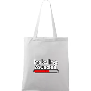 Nákupní taška Installing Muscles - Taška bavlněná - 42 x 38 cm ( Bílá )