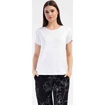 Dámské pyžamo Dámské pyžamo dlouhé Fiona bílá L