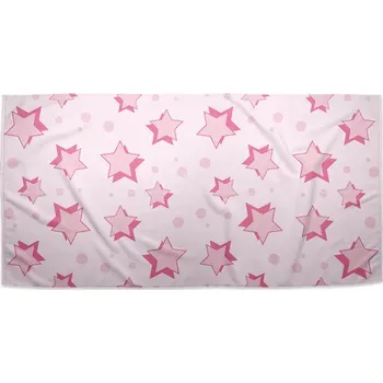 Osuška Sablio Ručník Růžové hvězdy - 30x50 cm