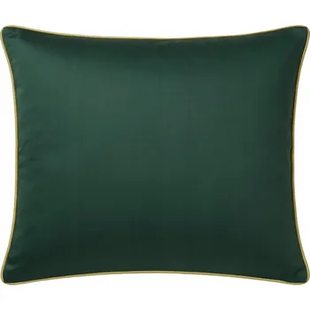 Povlečení POVLEČENÍ NA POLŠTÁŘ BAVLNA SATÉN QUEEN ZELENÉ SE ZLATÝM OZDOBNÝM LEMEM 50x70 cm