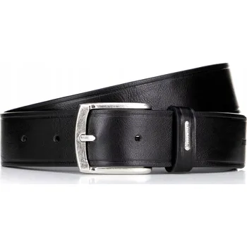 Opasek Černý kožený pánský pásek WITTCHEN 100-8M-908-1 - 100 cm