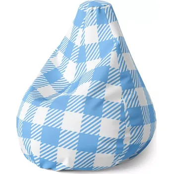 Sedací pytel Sablio Sedací vak Pear Košilový vzor - 140 x 100 x 25 cm