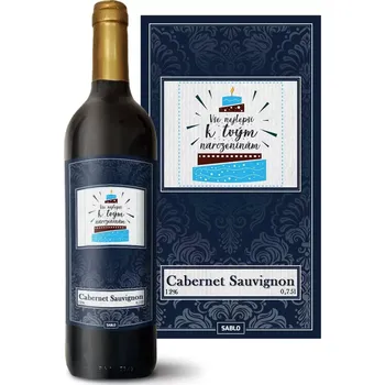 Víno Sablio Červené víno Vše nejlepší k tvým narozeninám: 0,75 l