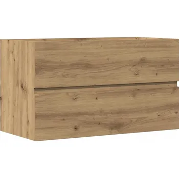 Koupelnový nábytek Závěsná koupelnová skříňka, dub artisan, 80x38,5x45 cm