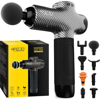 Masážní přístroj MASÁŽNÍ PISTOLE MASÁŽNÍ PŘÍSTROJ NA ZÁDA TĚLA, 8 NÁSTAVCŮ, KUFR, SADA GUN EVO