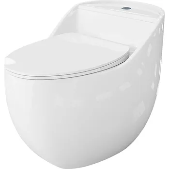 Klozet LAVITA Kompaktní TOALETA SILIA RIM bez lemu s duroplastovým sedátkem bílá