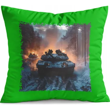 Polštář POLŠTÁŘ ZELENÝ DÁREK – TANK ARMÁDA