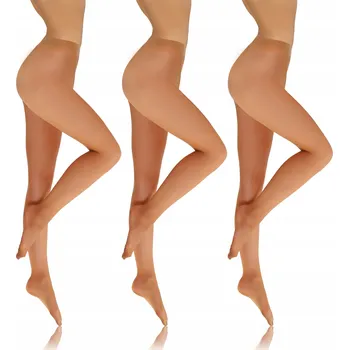 Dámské punčochy Sesto Senso 3 páry Dámských Průhledných Punčocháčů 8 DEN, barva 4 Coco