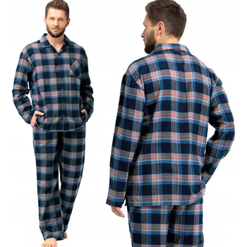 Pánské pyžamo Key Pánské pyžamo MNS 431 B25 s dlouhým rukávem, velikost 4XL