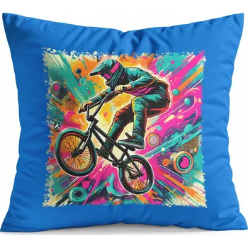 Polštář POLŠTÁŘ MODRÝ DÁREK – KOLO BMX MTB SPORT