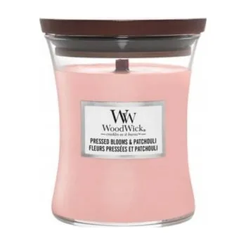 Svíčka Tradiční sójová svíčka pressed blooms & patchouli Woodwick 1 ks