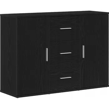 Komoda Černá skříňka z dřevotřísky, 91 x 29,5 x 65 cm