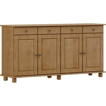 Organizace kuchyně Masivní příborník RUBI dub s 4 dveřmi a 4 zásuvkami, borovice