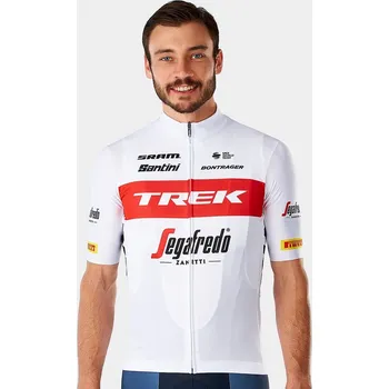 cyklistický dres TREK Santini Trek-Segafredo replika dres white-red, XL