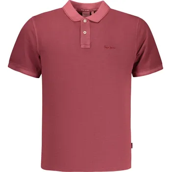 Pánská košile Pánská polokošile v bordó barvě Pepe Jeans tmavě červená 3499826