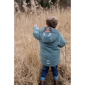 Dívčí bunda MIKK-LINE Dětská zimní bunda s 3D motivem zelená Balsam Green – Velikost: 104 Zelená 104