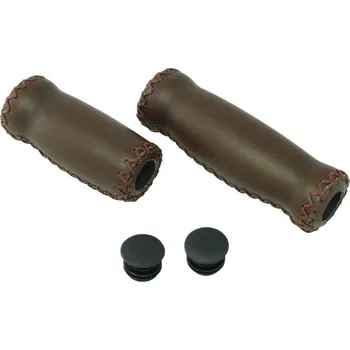 Komponent pro jízdní kolo Gripy na řidítka TREK Fashion 617A 125/90 mm, imitace kůže, hnědá