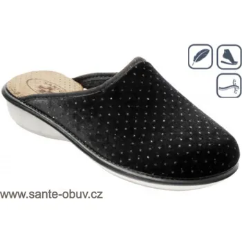 Dámská zdravotní obuv SANTÉ LX/9045 BLACK domácí obuv, papuče vel.37-41, ČERNÁ - 41