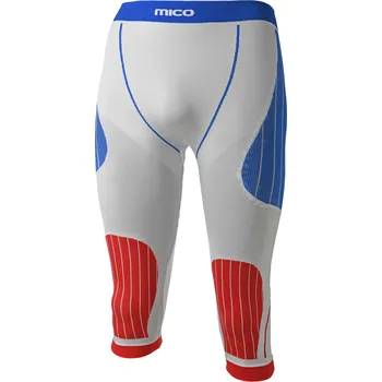 Pánské termo spodky MICO pánské 3/4 kalhoty OFFICIAL CZE - bianco Velikost: I (S-M)