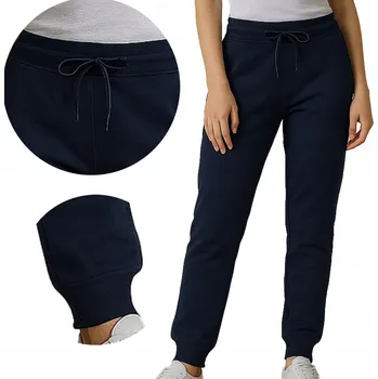 Dámské kalhoty Teplákové Kalhoty Dámské Jogger Se Stahovací Šňůrkou a Kapsami Tmavě Modré L