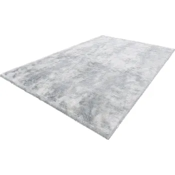 Koberec Vevor Plyšový koberec 1.83×2.74 m, dlouhý vlas, protiskluzový, světle šedý