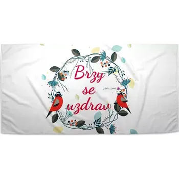 Osuška Sablio Ručník Brzy se uzdrav 2 - 50x100 cm