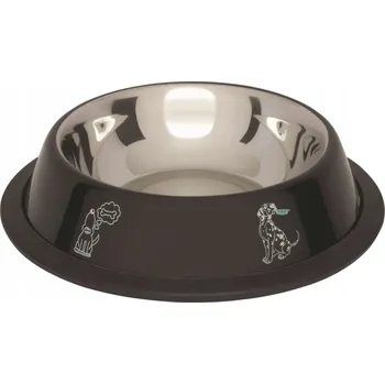 Miska pro psa Jedna kovová miska Barry King černá 1,8 l
