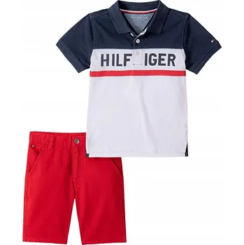 Kojenecká souprava Tommy Hilfiger kojenecký komplet 2 ks dílkový červený, velikost 80