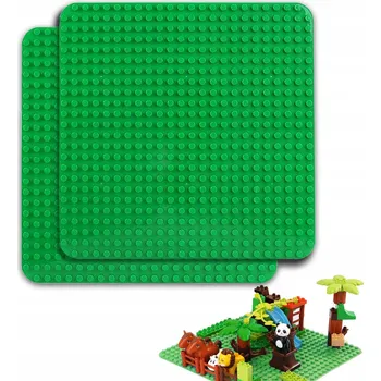 ostatní stavebnice 2x Základní deska pro stavební Stavebnice 38,5x38,5 cm zelená, vhodná pro děti