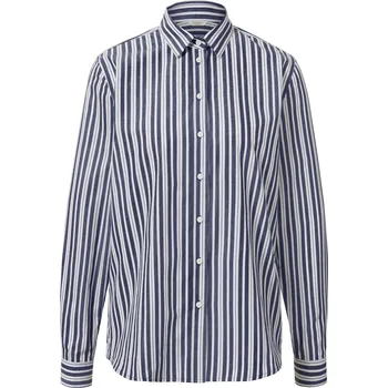 Dámská halenka 653536 - Tchibo - Popelínová halenka s proužky - pro ženy - vel. 48 - barva: modrá/s proužky