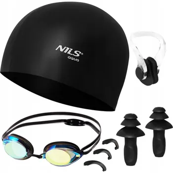 Plavecký Set Brýle na Plavání do Bazénu + Čepice + Špunty do Uší