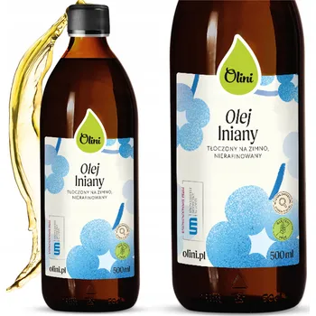 Rostlinný olej Lněný olej nerafinovaný Olini 500 ml